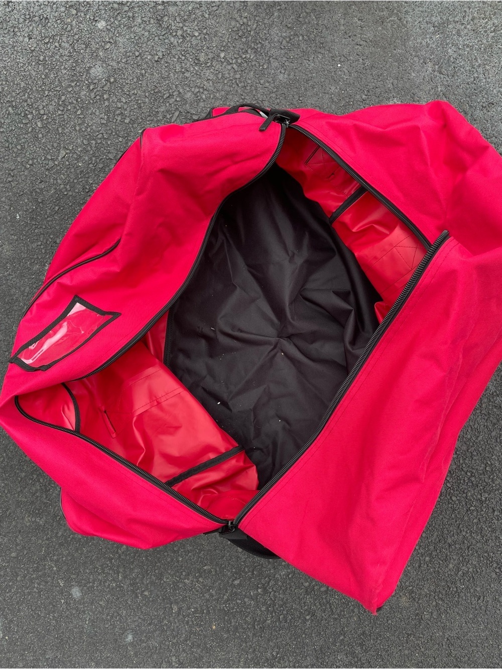 Bauer Red and Black Nylon Hockey Bag - Picture 3 of 4